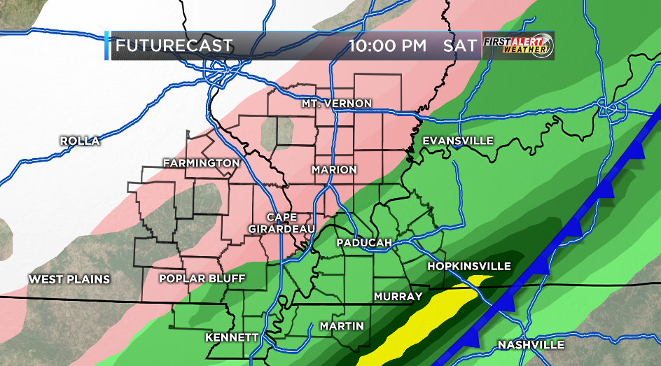 Model shared by KFVS 12 Meterologist Bryan McCormick