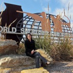 Monica Brachman at the gates of the World Shooting Complex in Sparta.  (Southern Illinoisan Photo)