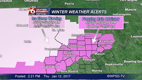 Ice storm warning