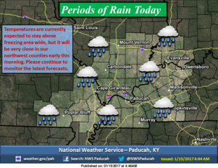 January 15 weather graphic