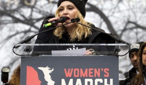 Madonna in the Women's March on Washington speech, threatened to blow up the White House (AP photo)