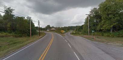 View of St. Route 149 going east to west. Growing up in Thompsonville, I more than realize the danger of this intersection. I am glad some reconstruction will be done to it. -sd (Google Maps image)