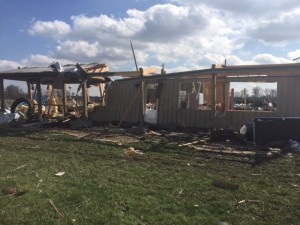 One of the three destroyed homes in Franklin County from last night's tornado.  (WPSD-TV photo)