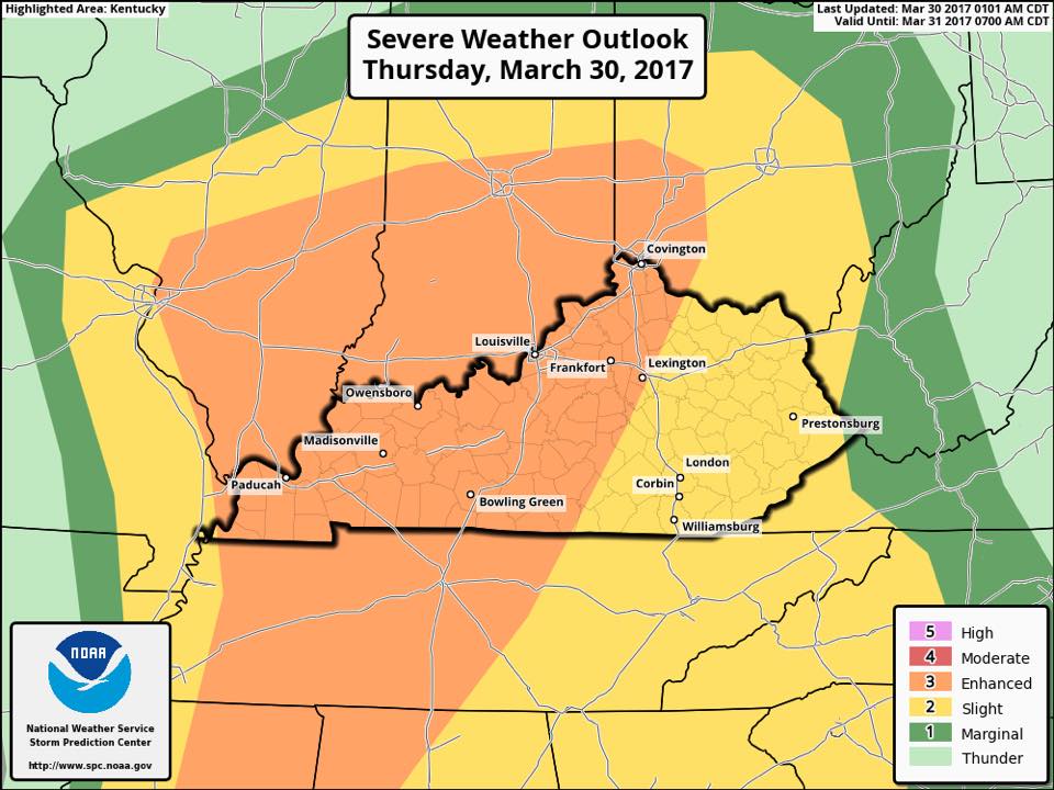 All of Southern Illinois under an enhanced risk of Severe Weather