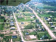Arial view of the village after the tornado (Photo provided by Kathy Wiegand)