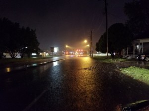 Flooding last night on Route 37 South near St. Louis Street in West Frankfort. (Image by WSIL Meteorologist-Storm Chaser Tony Laubach 